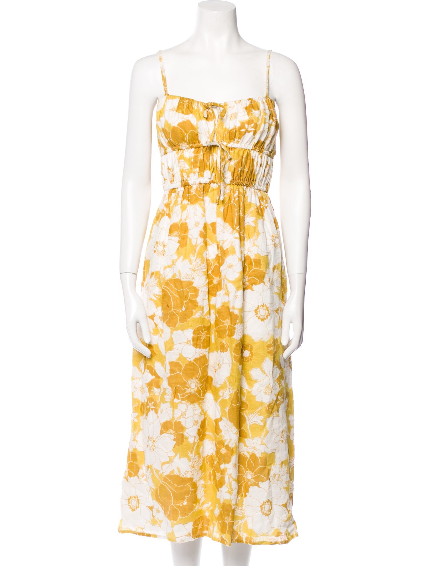 Faithfull The Brand Linen Midi Length Dress