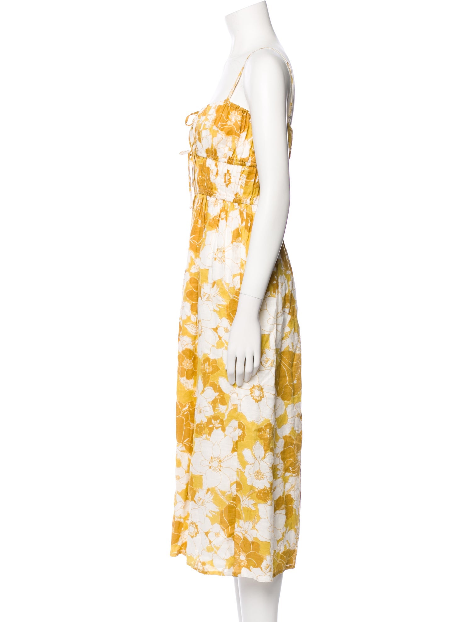 Faithfull The Brand Linen Midi Length Dress