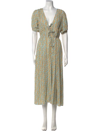 Faithfull The Brand Floral Print Long Dress