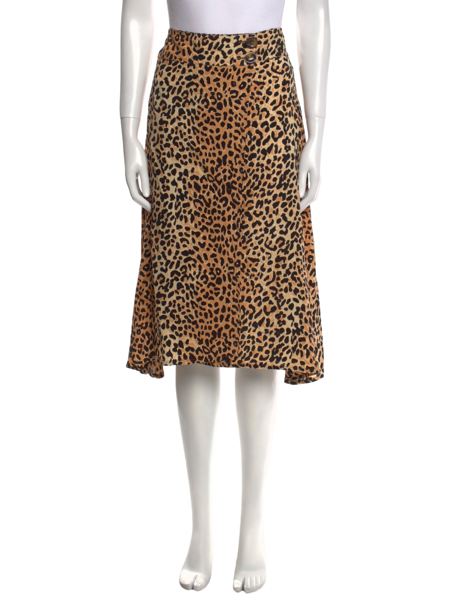 Faithfull The Brand Animal Print Knee-Length Skirt
