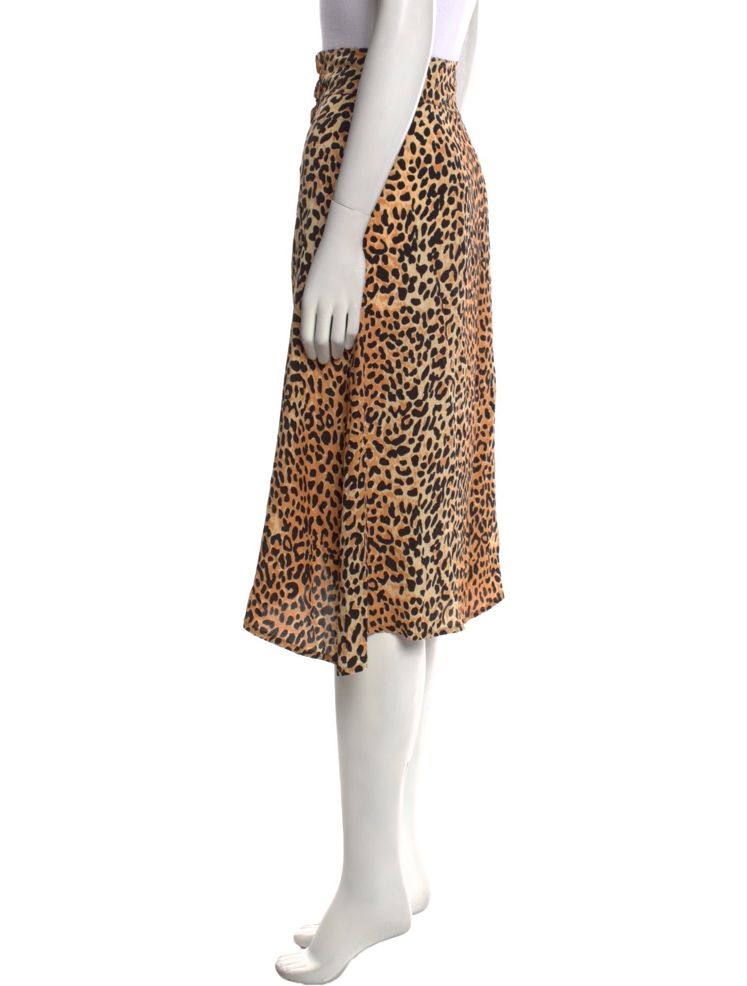 Faithfull The Brand Animal Print Knee-Length Skirt