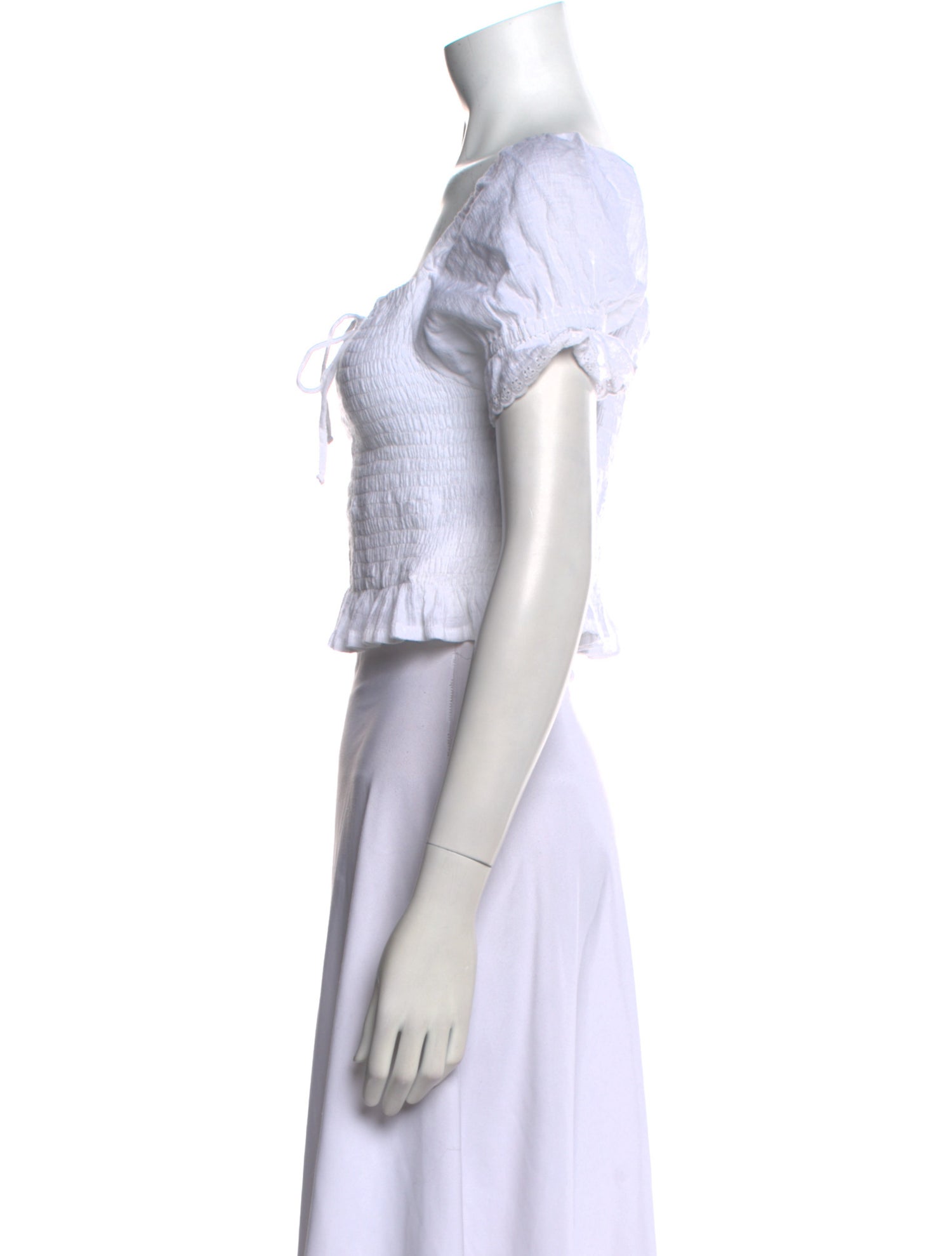 Faithfull The Brand Square Neckline Short Sleeve Crop Top w/ Tags