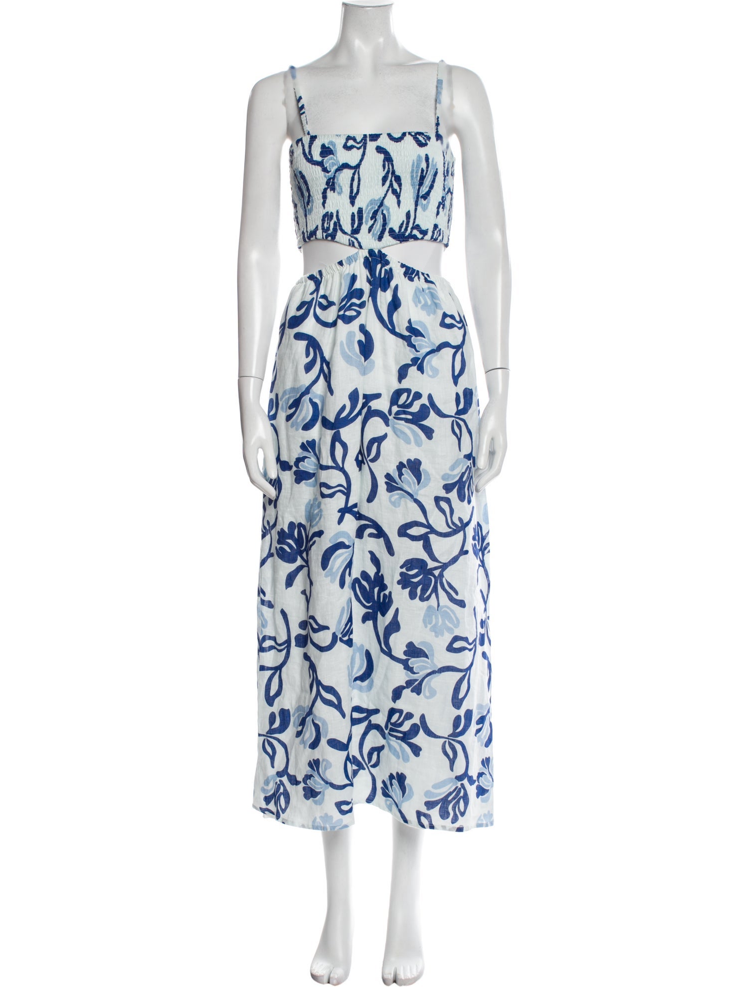 Faithfull The Brand Floral Print Midi Length Dress