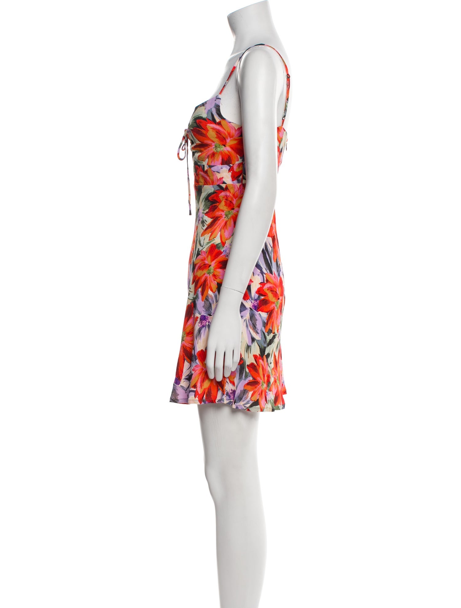 Faithfull The Brand Floral Print Mini Dress