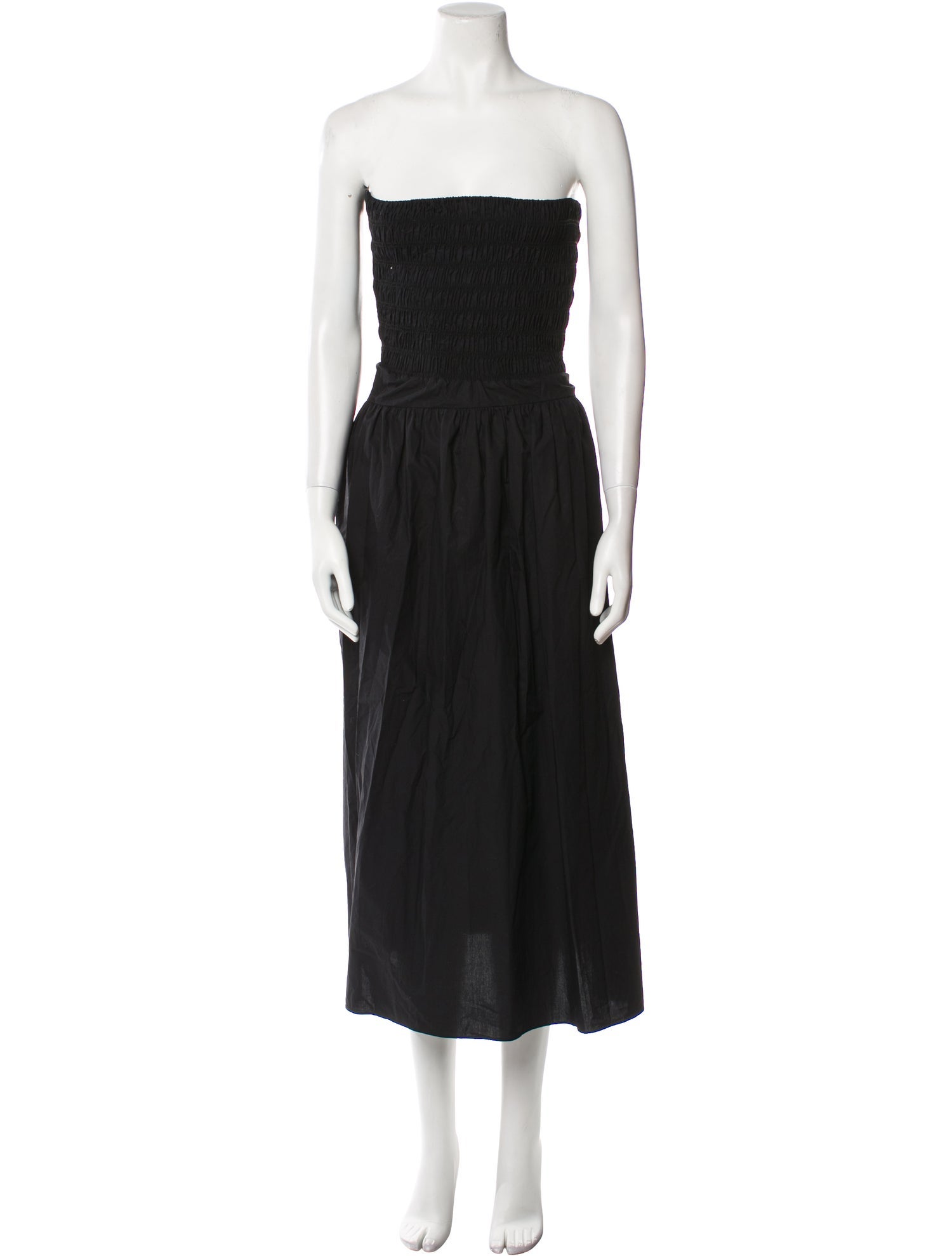 Faithfull The Brand Strapless Midi Length Dress