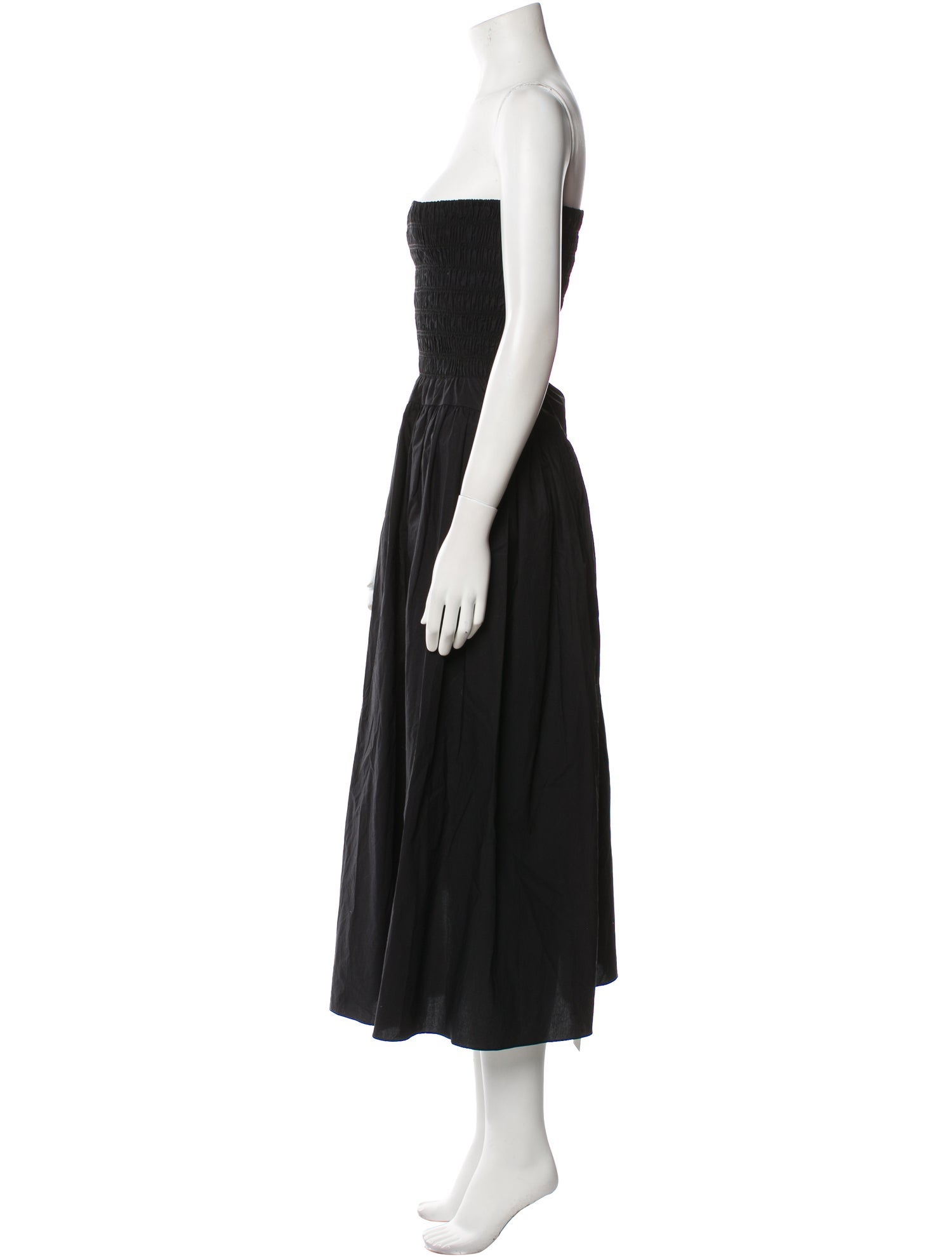 Faithfull The Brand Strapless Midi Length Dress