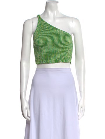 Faithfull The Brand Tops Linen Striped Crop Top XS