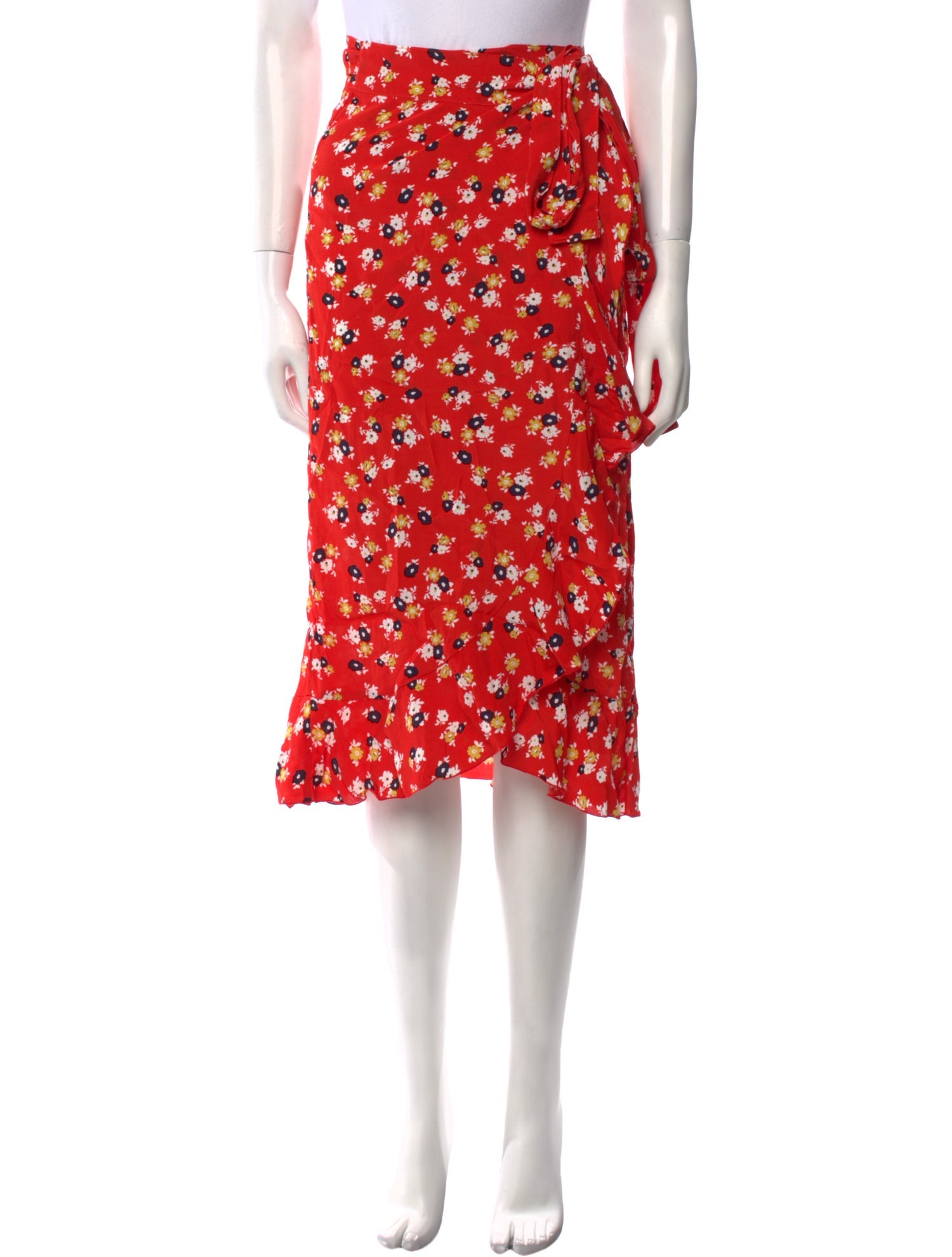 Faithfull The Brand Floral Print Midi Length Skirt