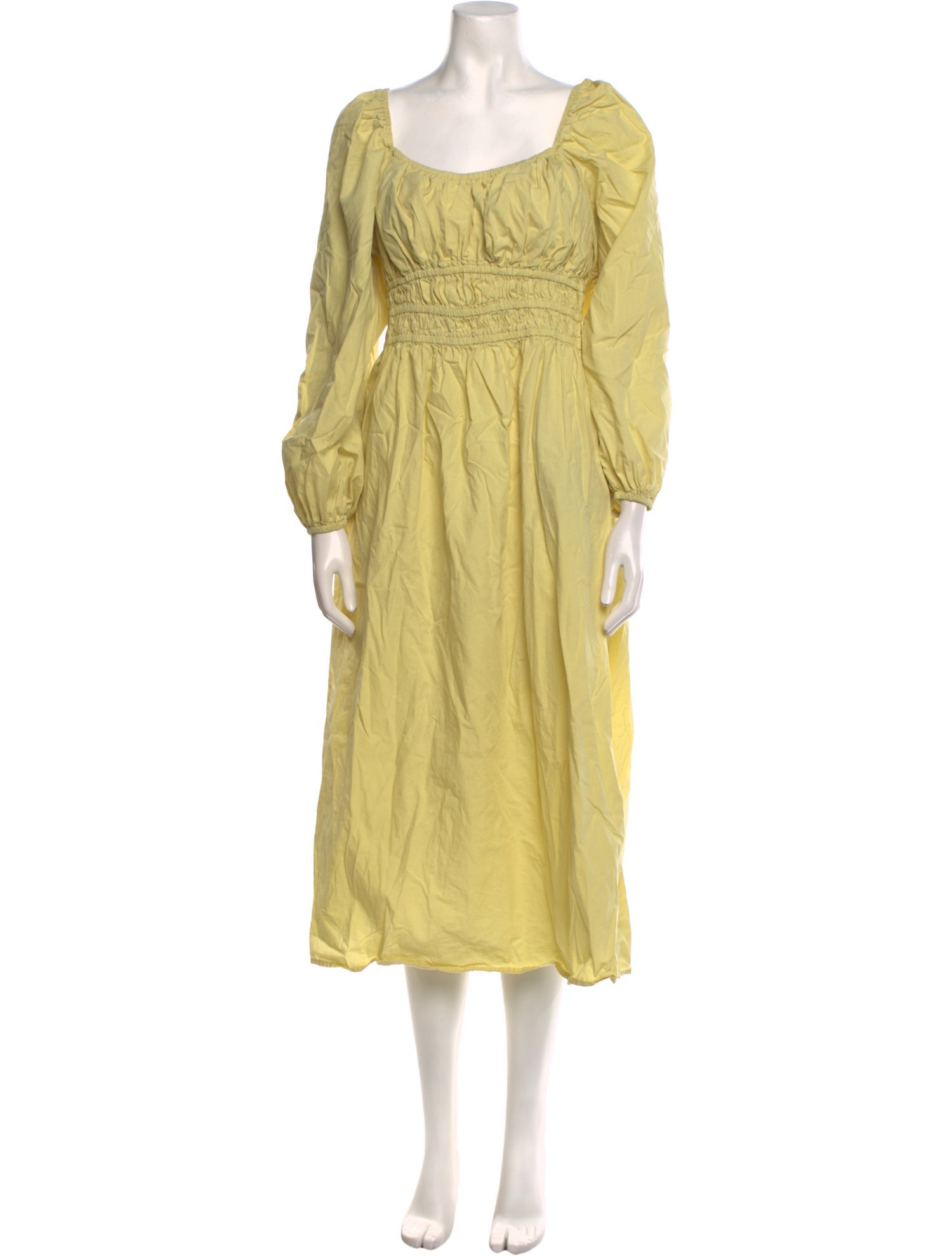 Faithfull The Brand Scoop Neck Midi Length Dress