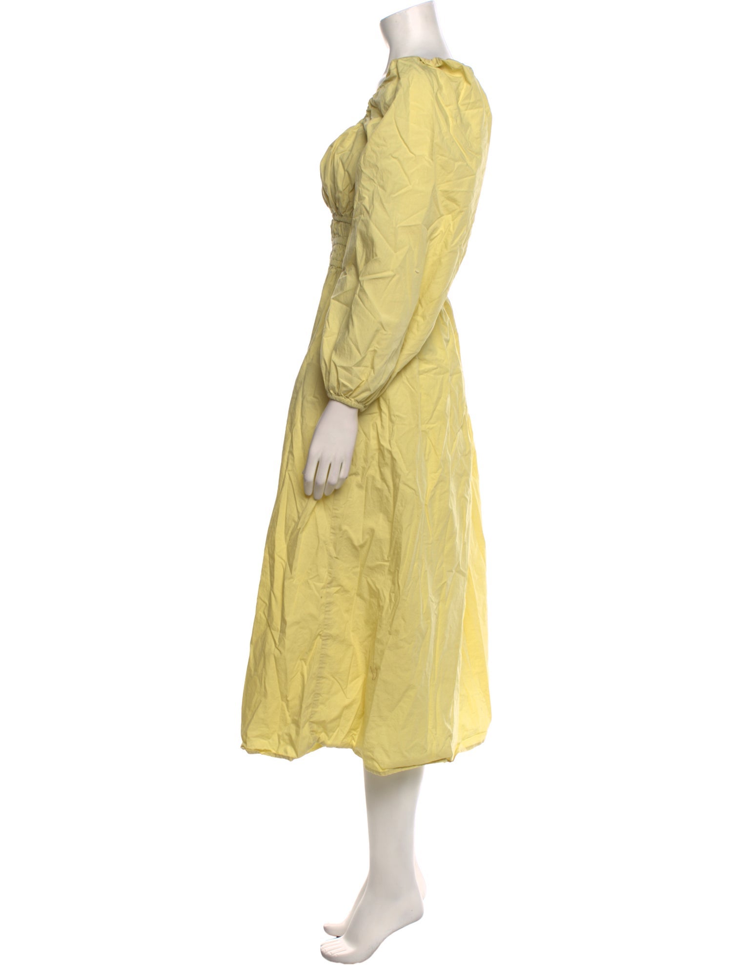 Faithfull The Brand Scoop Neck Midi Length Dress