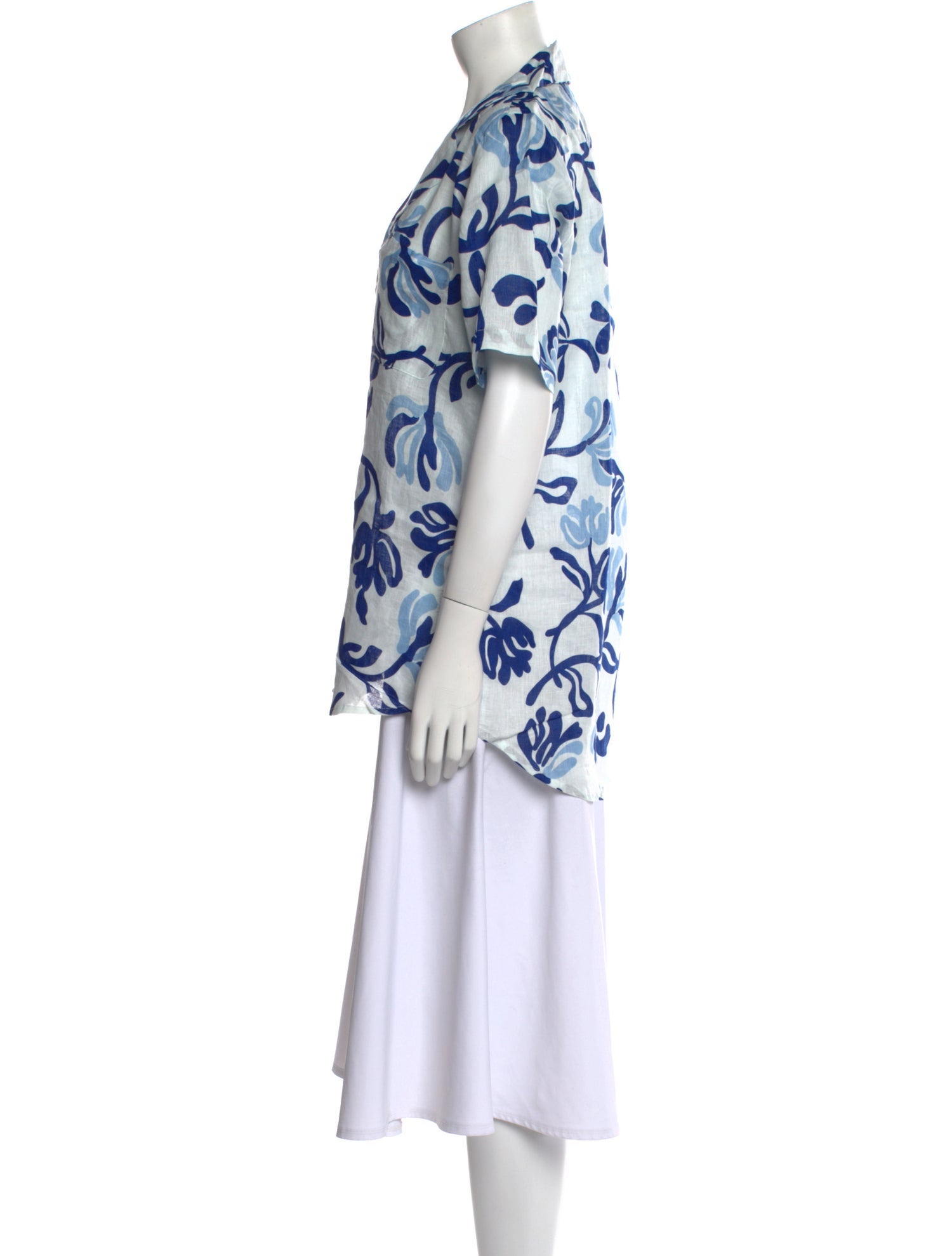 Faithfull The Brand Linen Printed Button-Up Top