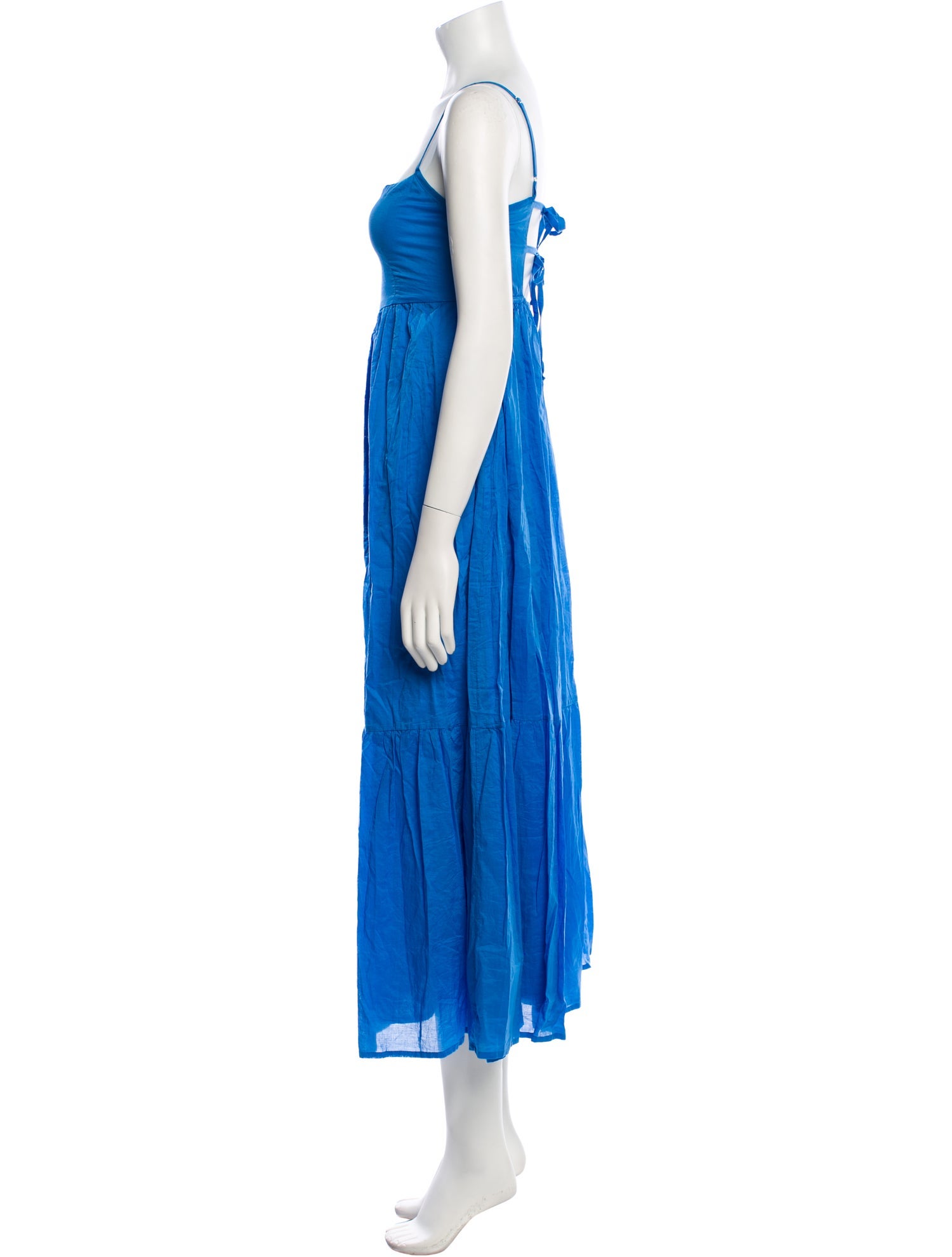 Faithfull The Brand Square Neckline Midi Length Dress