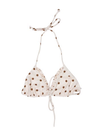 Faithfull The Brand Swimwear Polka Dot Print Top M