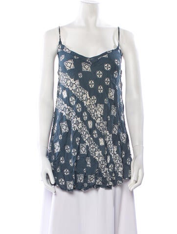 Faithfull The Brand Tops Floral Print V-Neck Top S