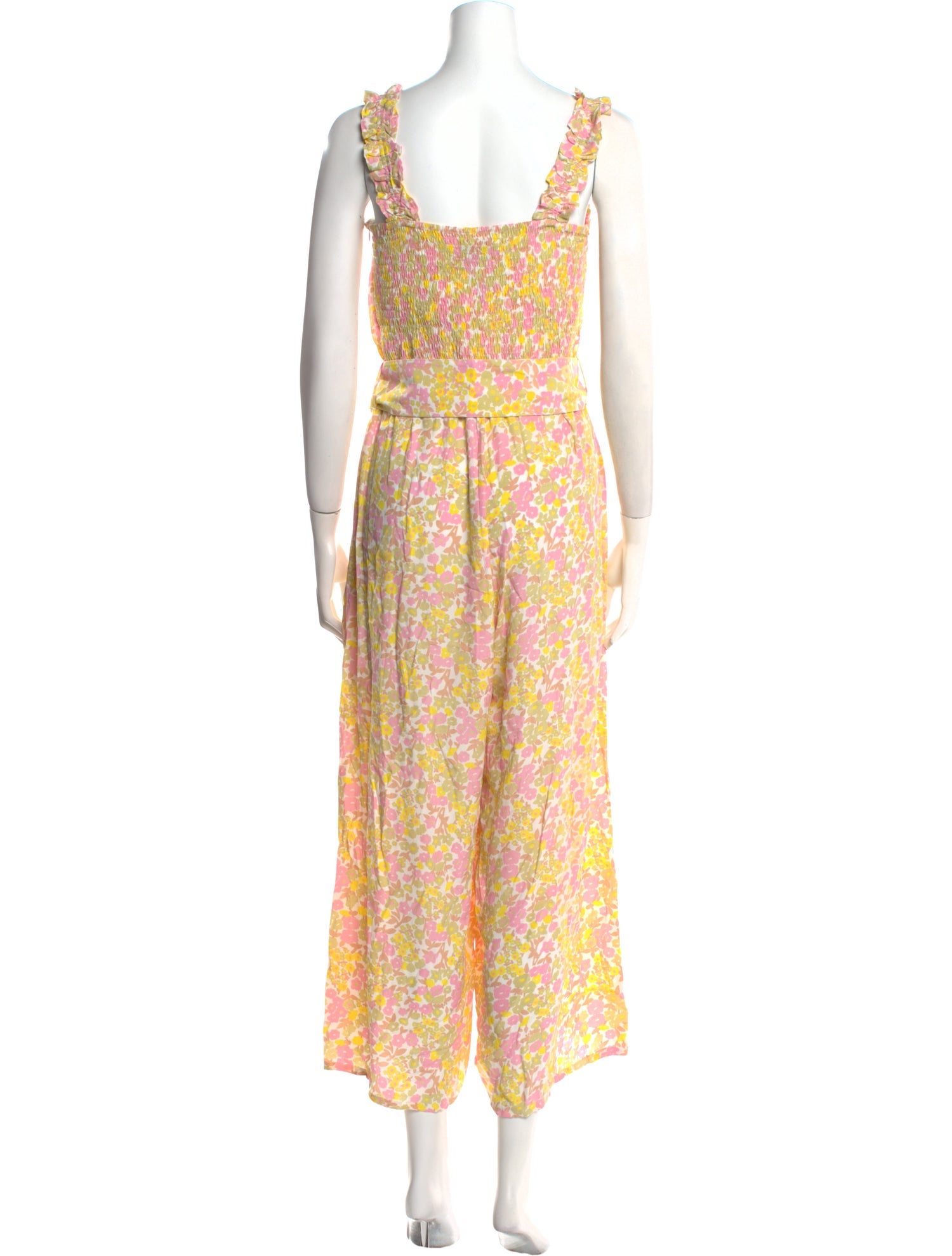 Faithfull The Brand Floral Print Square Neckline Jumpsuit