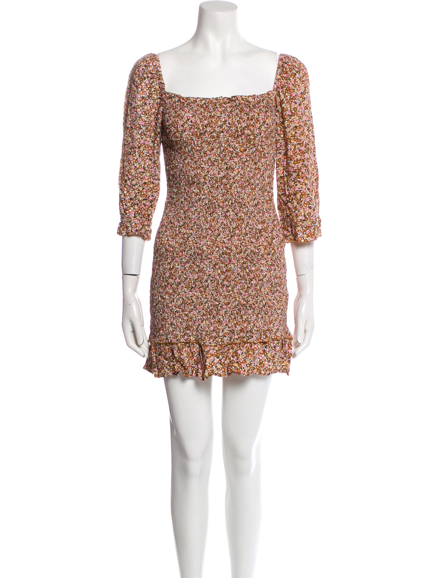 Faithfull The Brand Floral Print Mini Dress