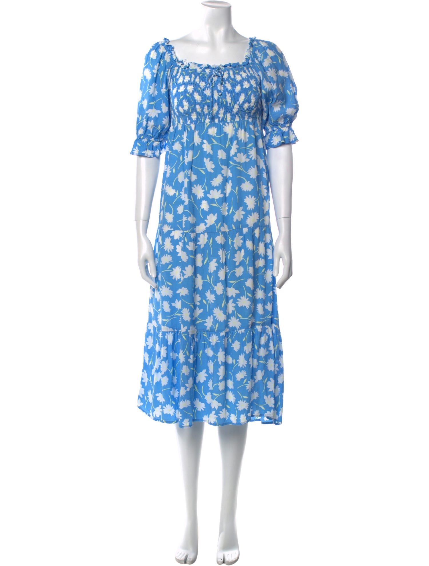 Faithfull The Brand Floral Print Midi Length Dress