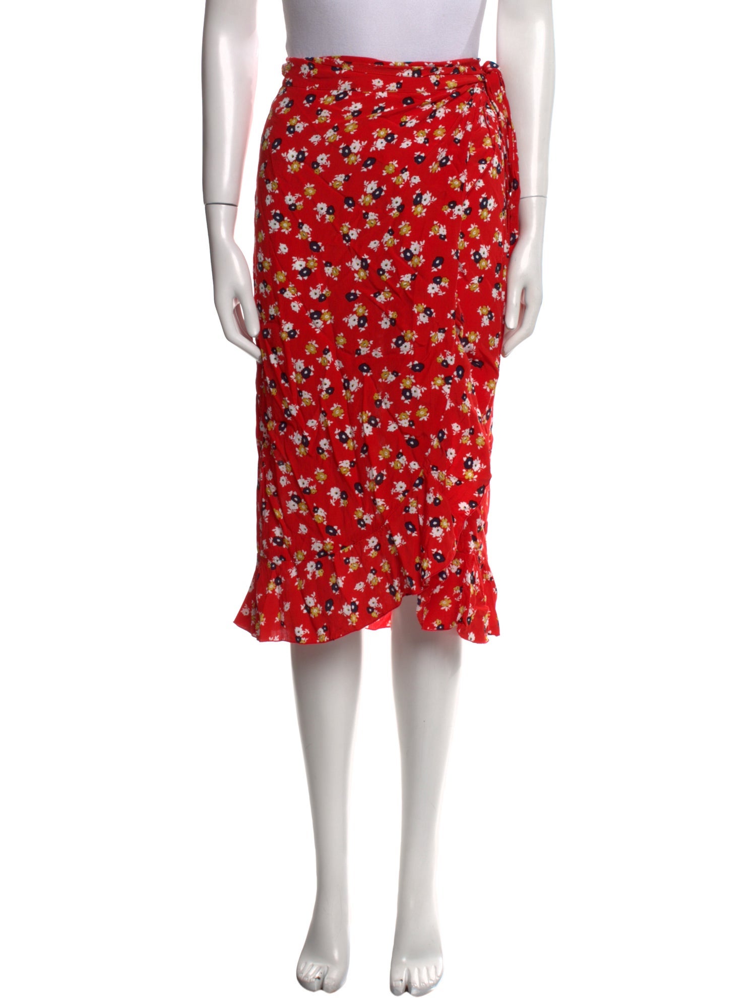 Faithfull The Brand Floral Print Midi Length Skirt