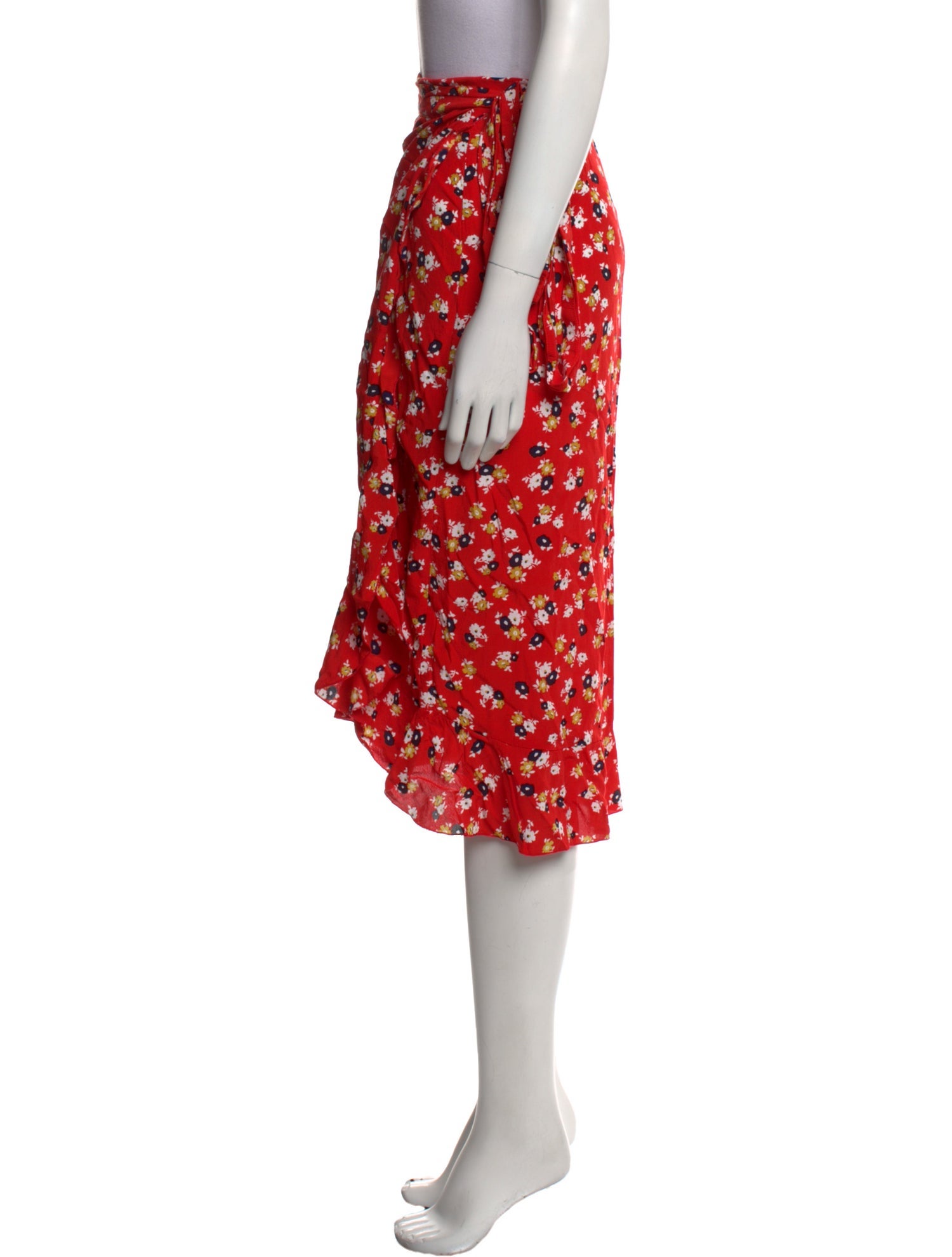 Faithfull The Brand Floral Print Midi Length Skirt