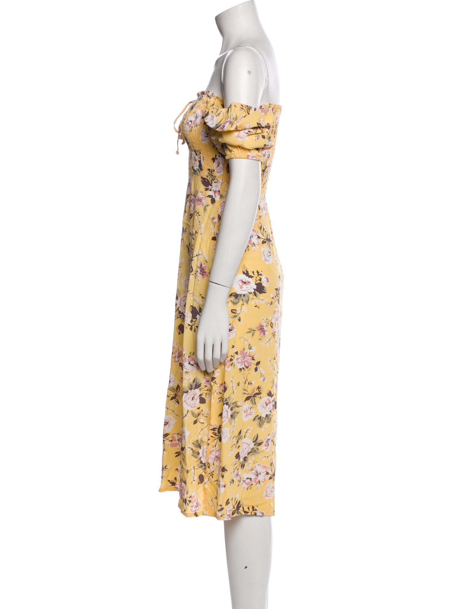 Faithfull The Brand Floral Print Knee-Length Dress