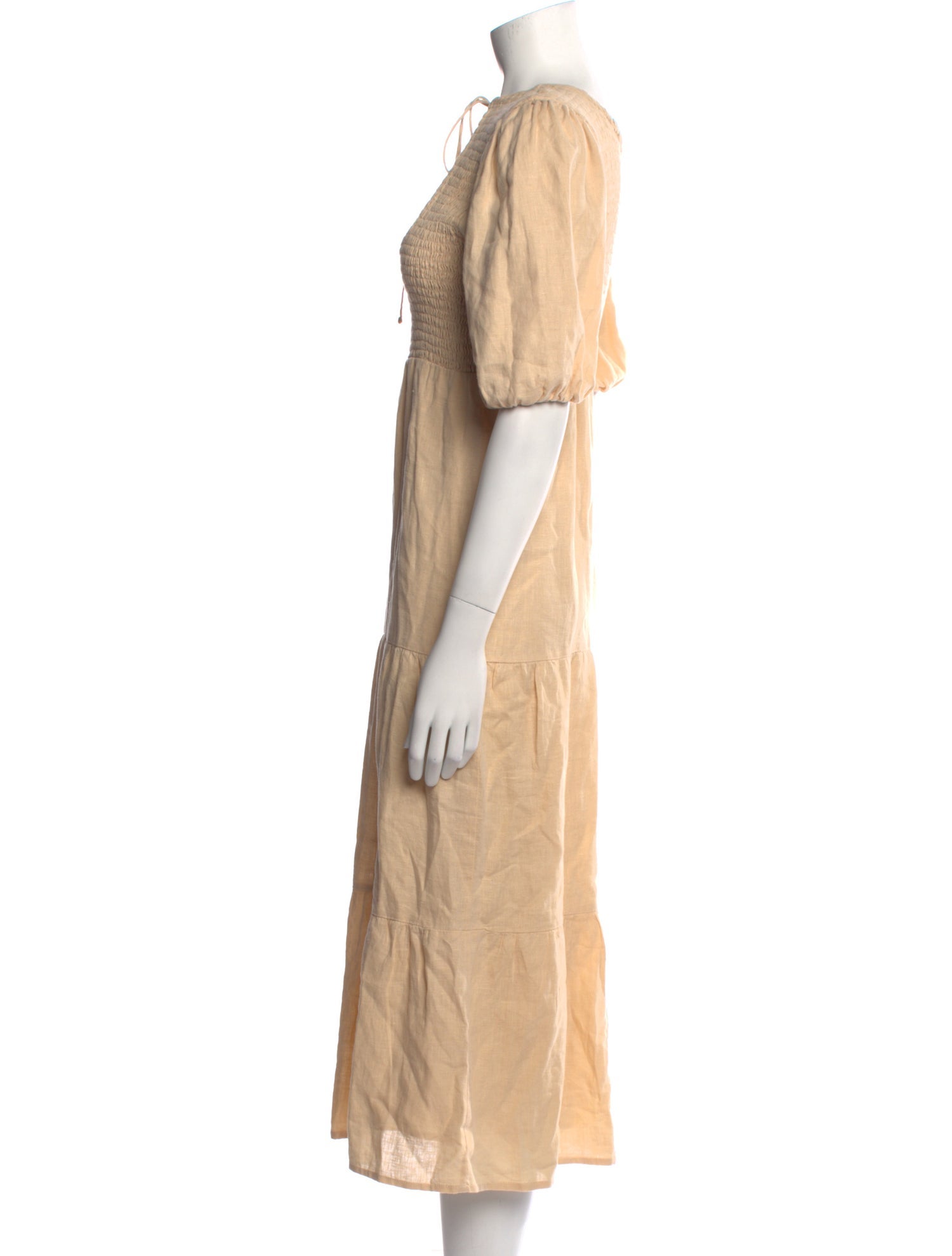 Faithfull The Brand Linen Midi Length Dress