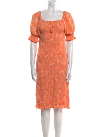 Faithfull The Brand Printed Knee-Length Dress
