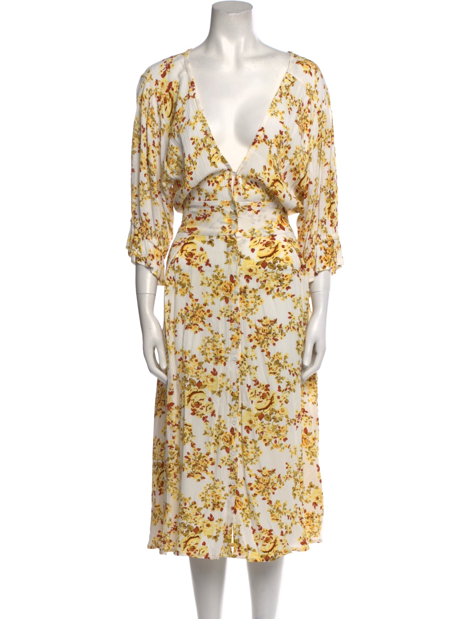 Faithfull The Brand Floral Print Long Dress
