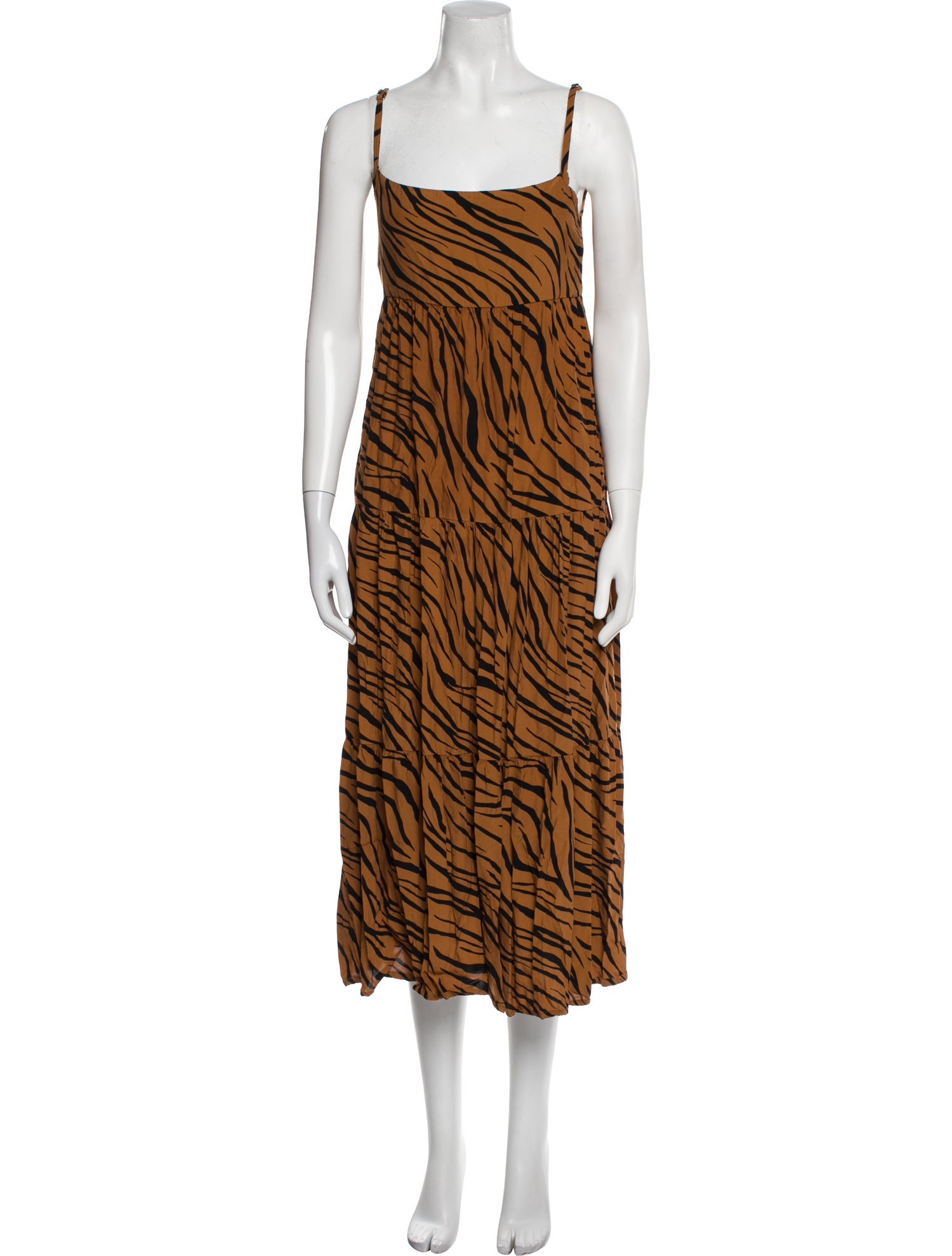 Faithfull The Brand Animal Print Midi Length Dress