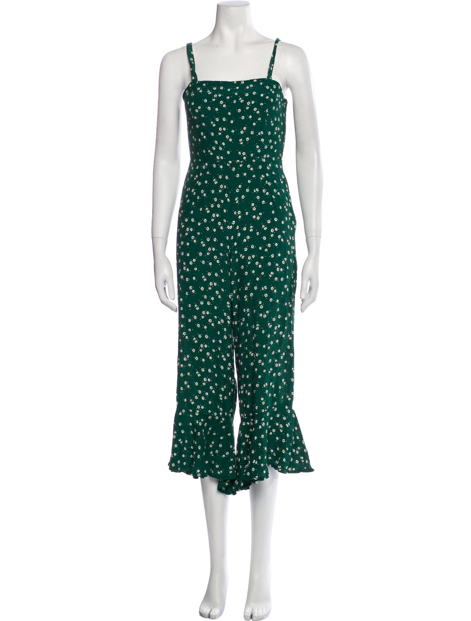 Faithfull The Brand Floral Print Square Neckline Jumpsuit