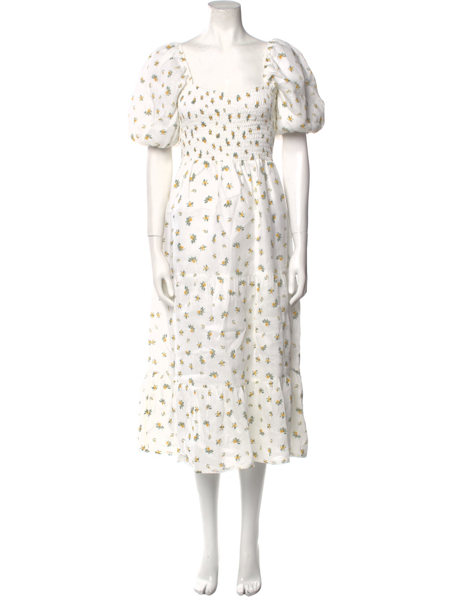 Faithfull The Brand Linen Midi Length Dress