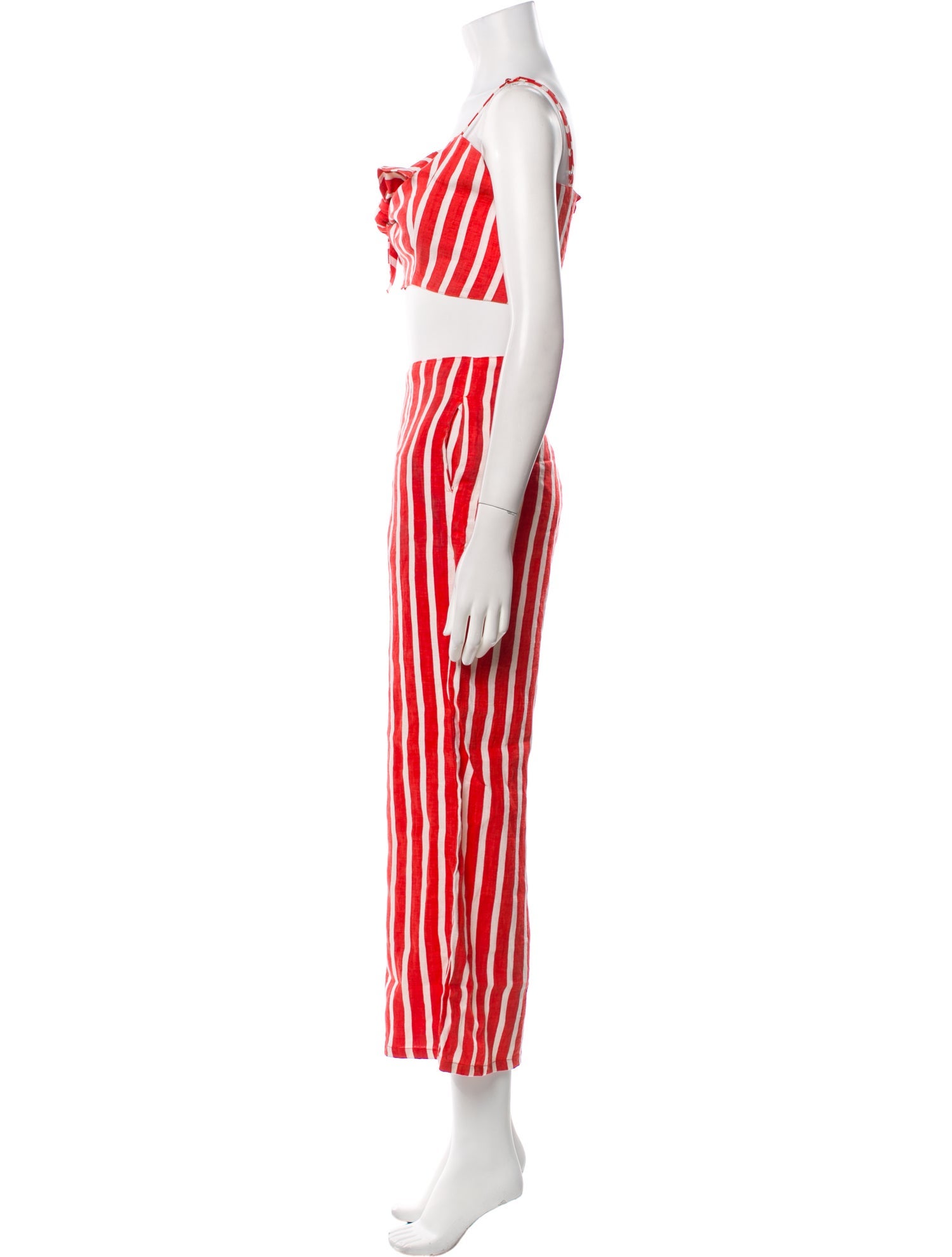 Faithfull The Brand Linen Striped Pant Set
