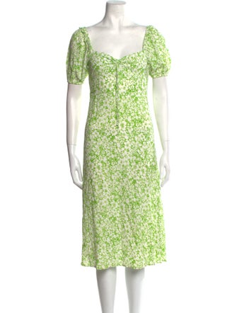 Faithfull The Brand Floral Print Midi Length Dress