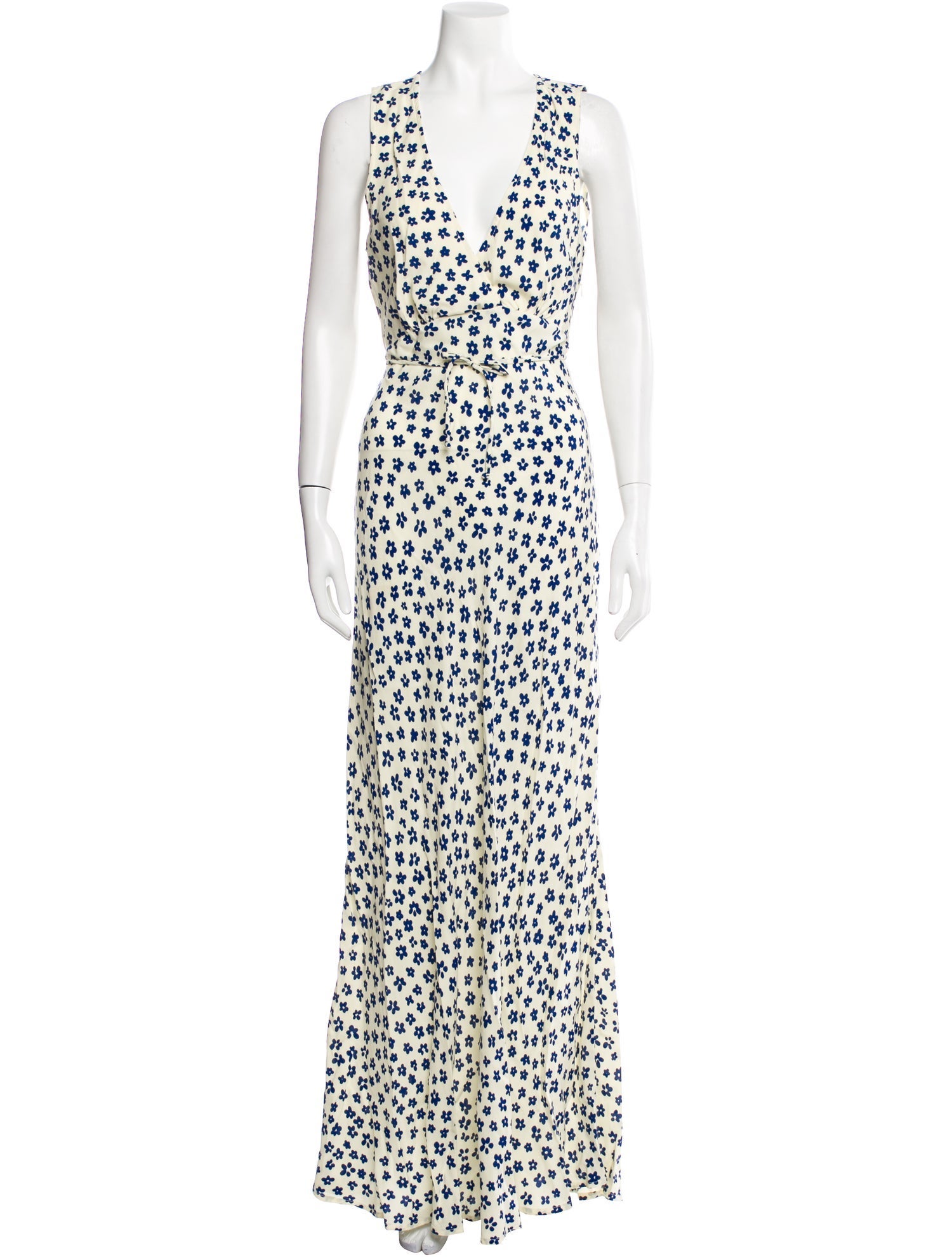 Faithfull The Brand Polka Dot Print Long Dress