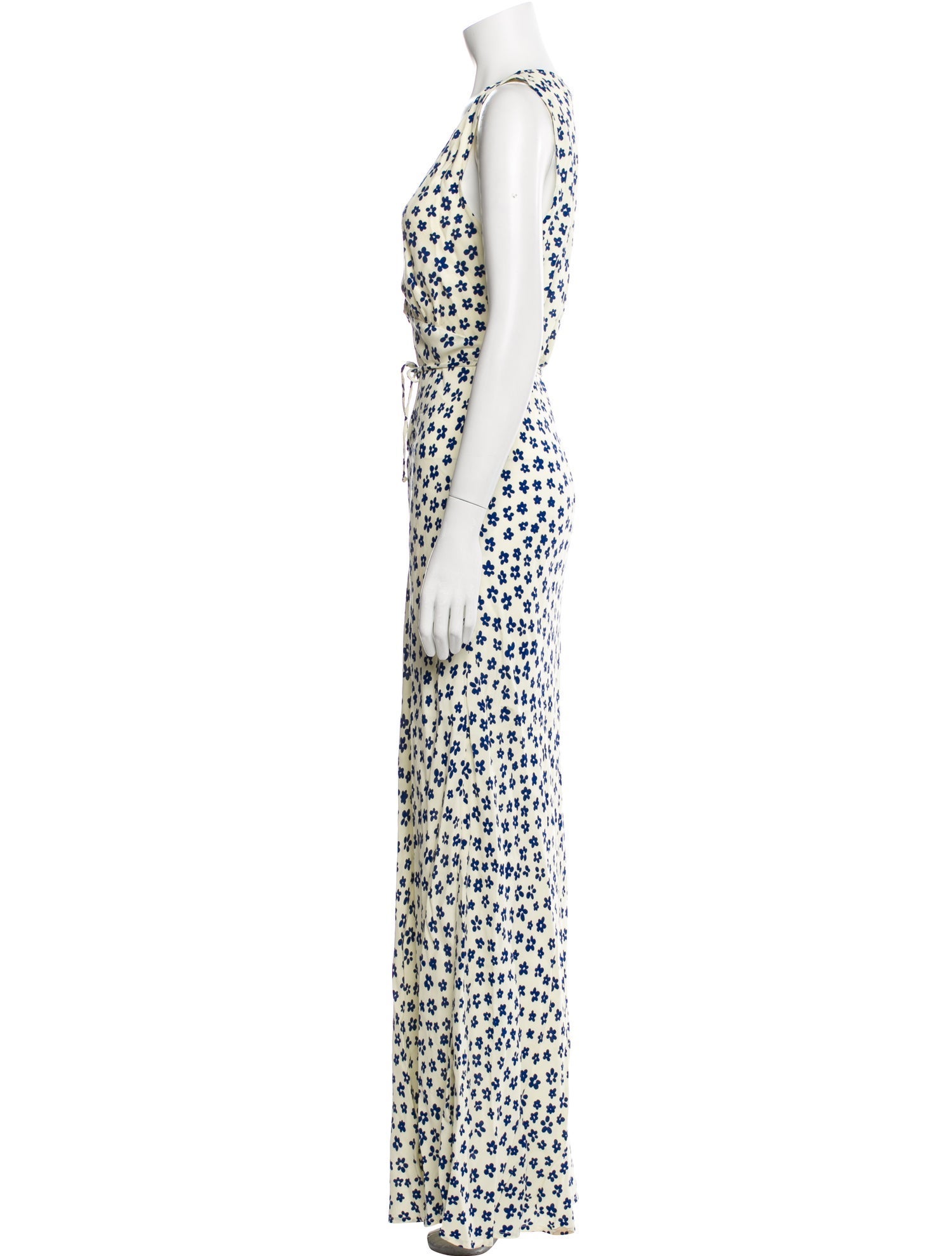 Faithfull The Brand Polka Dot Print Long Dress