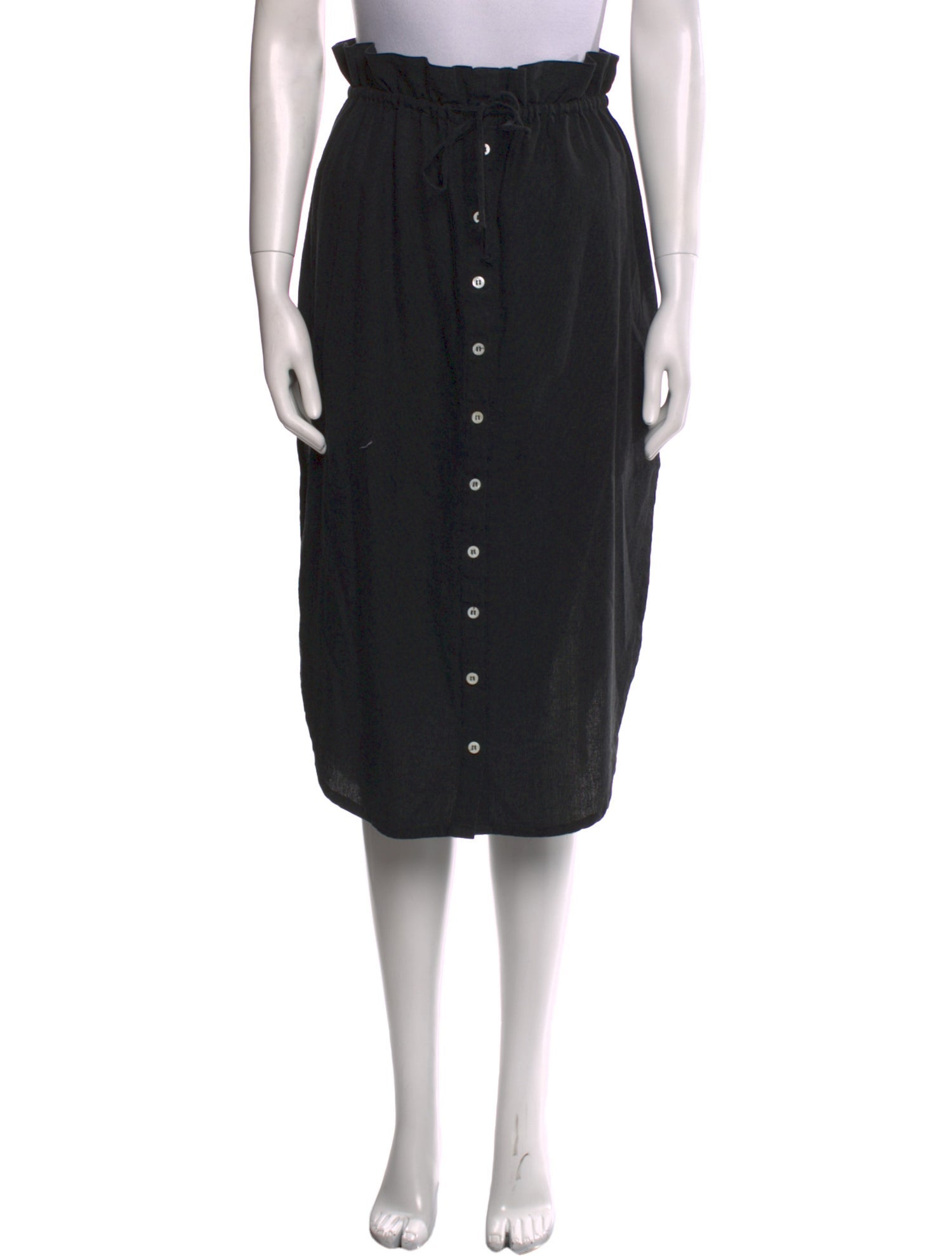 Faithfull The Brand Linen Midi Length Skirt