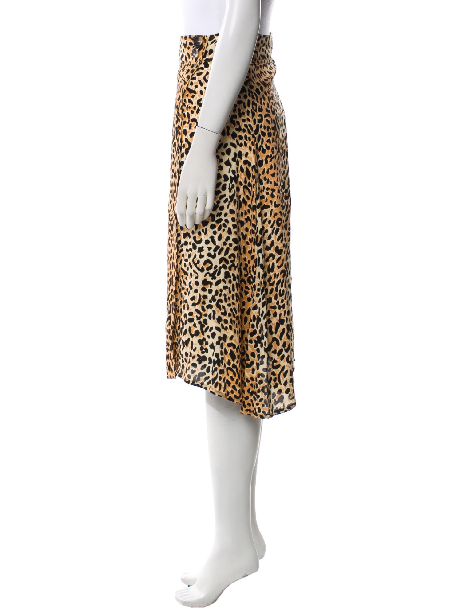 Faithfull The Brand Animal Print Knee-Length Skirt