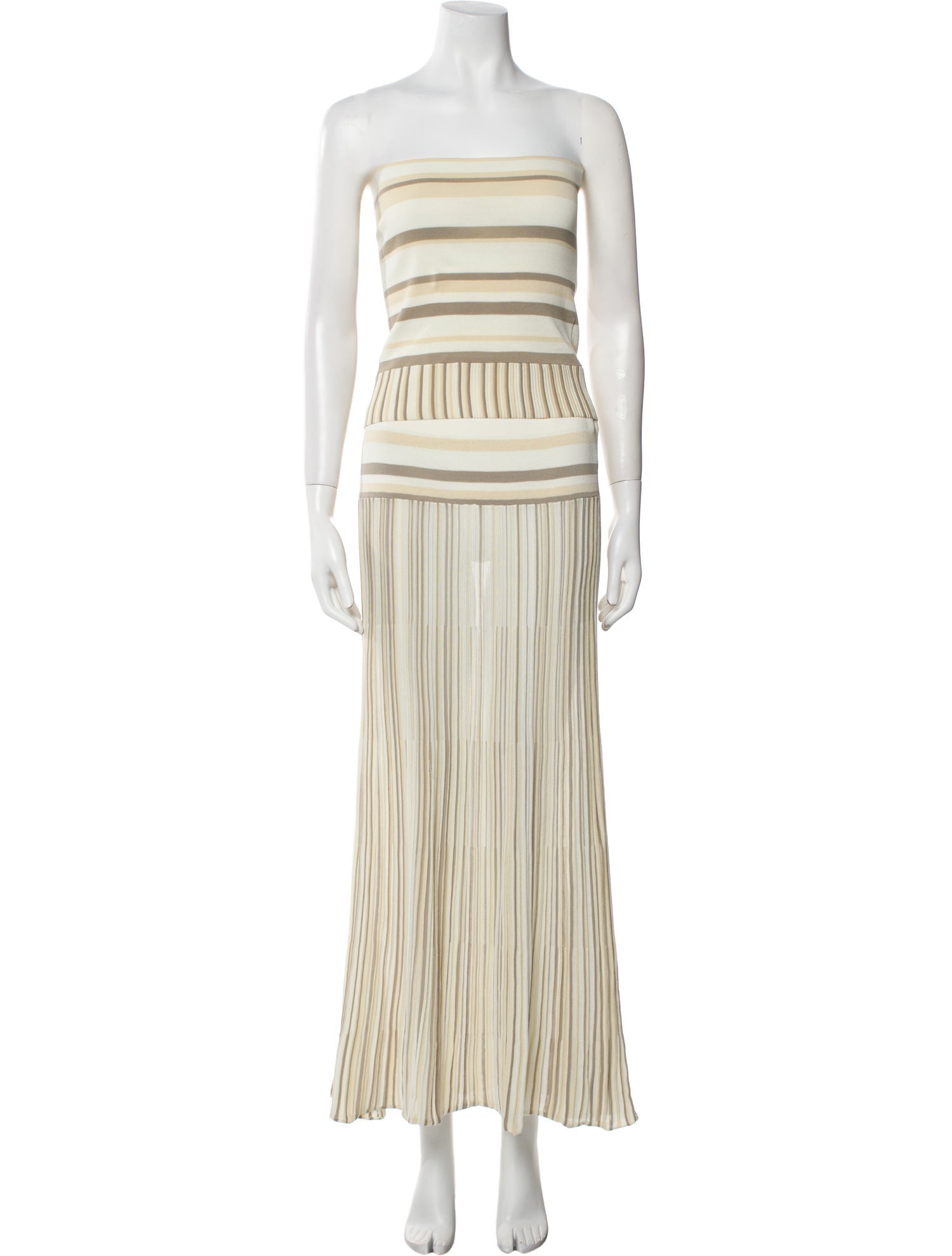 Faithfull The Brand Striped Embroidered Accent Skirt Set