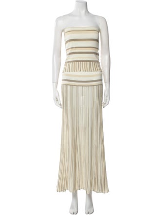 Faithfull The Brand Striped Embroidered Accent Skirt Set