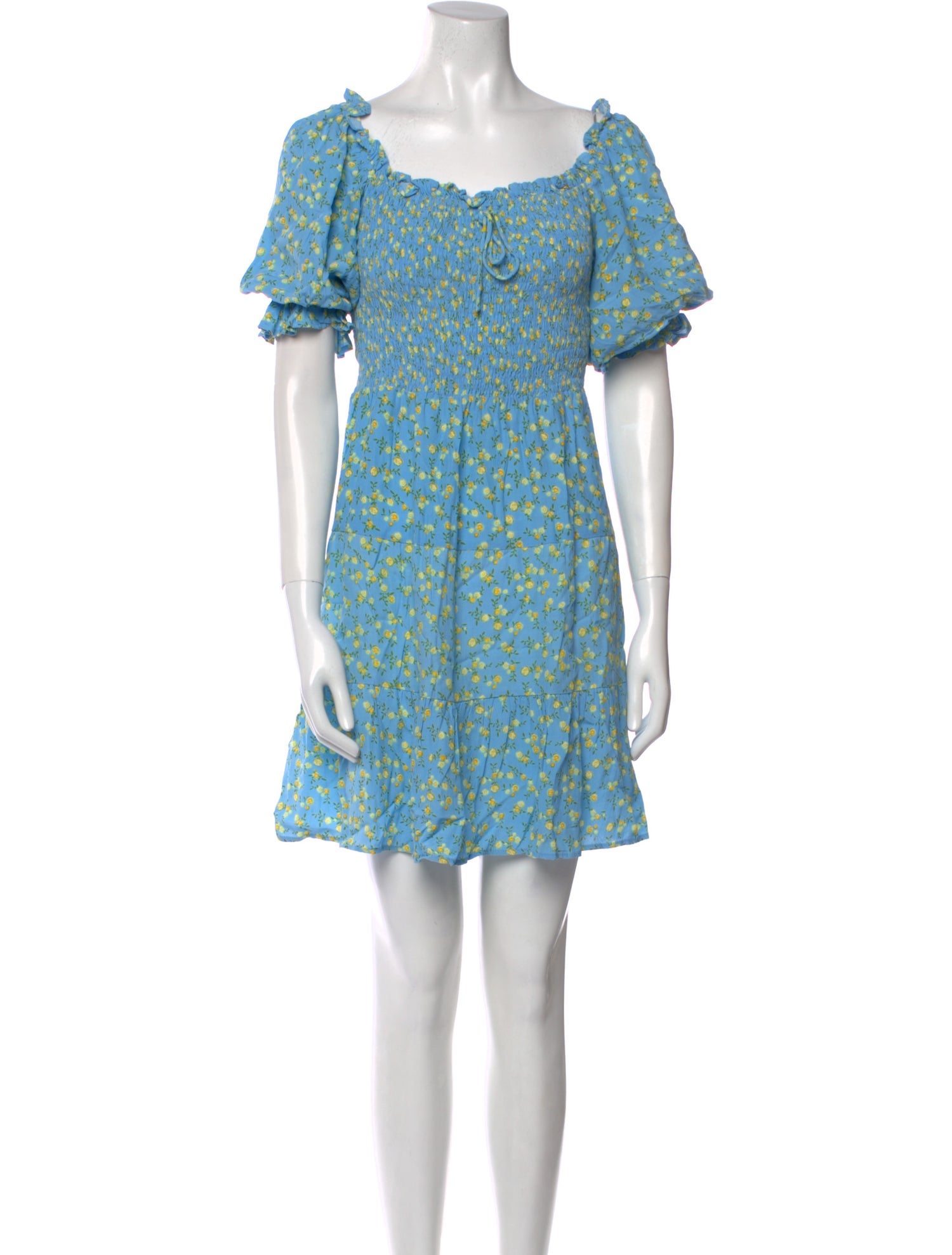 Faithfull The Brand Floral Print Mini Dress