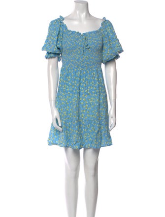 Faithfull The Brand Floral Print Mini Dress