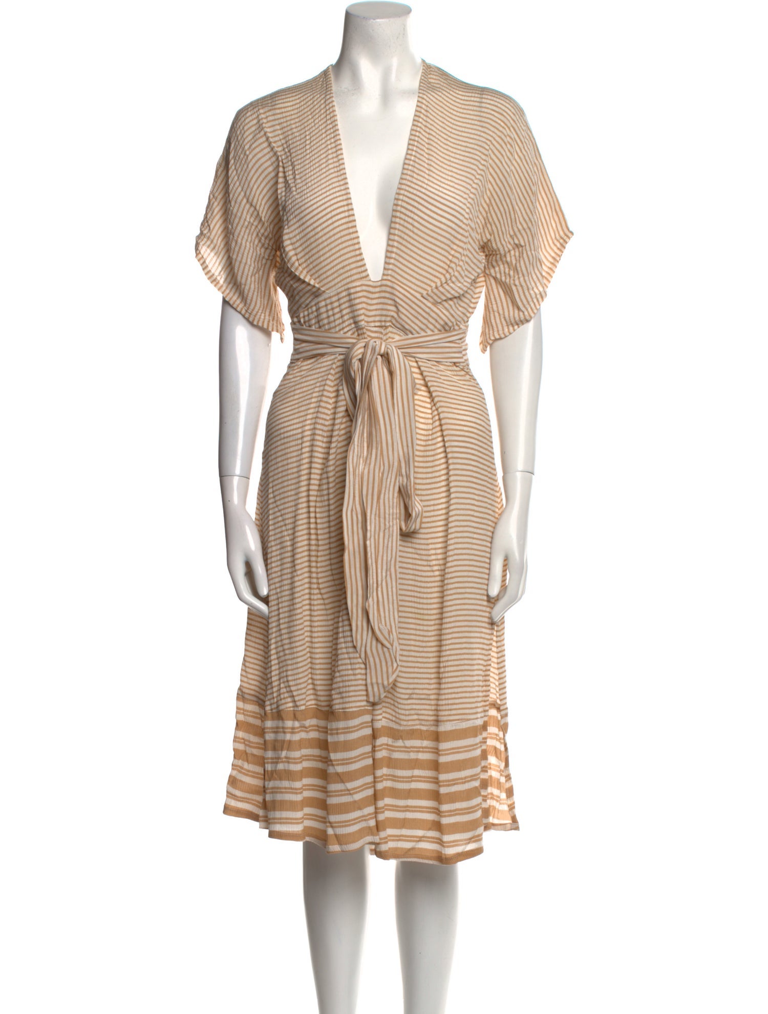 Faithfull The Brand Striped Midi Length Dress