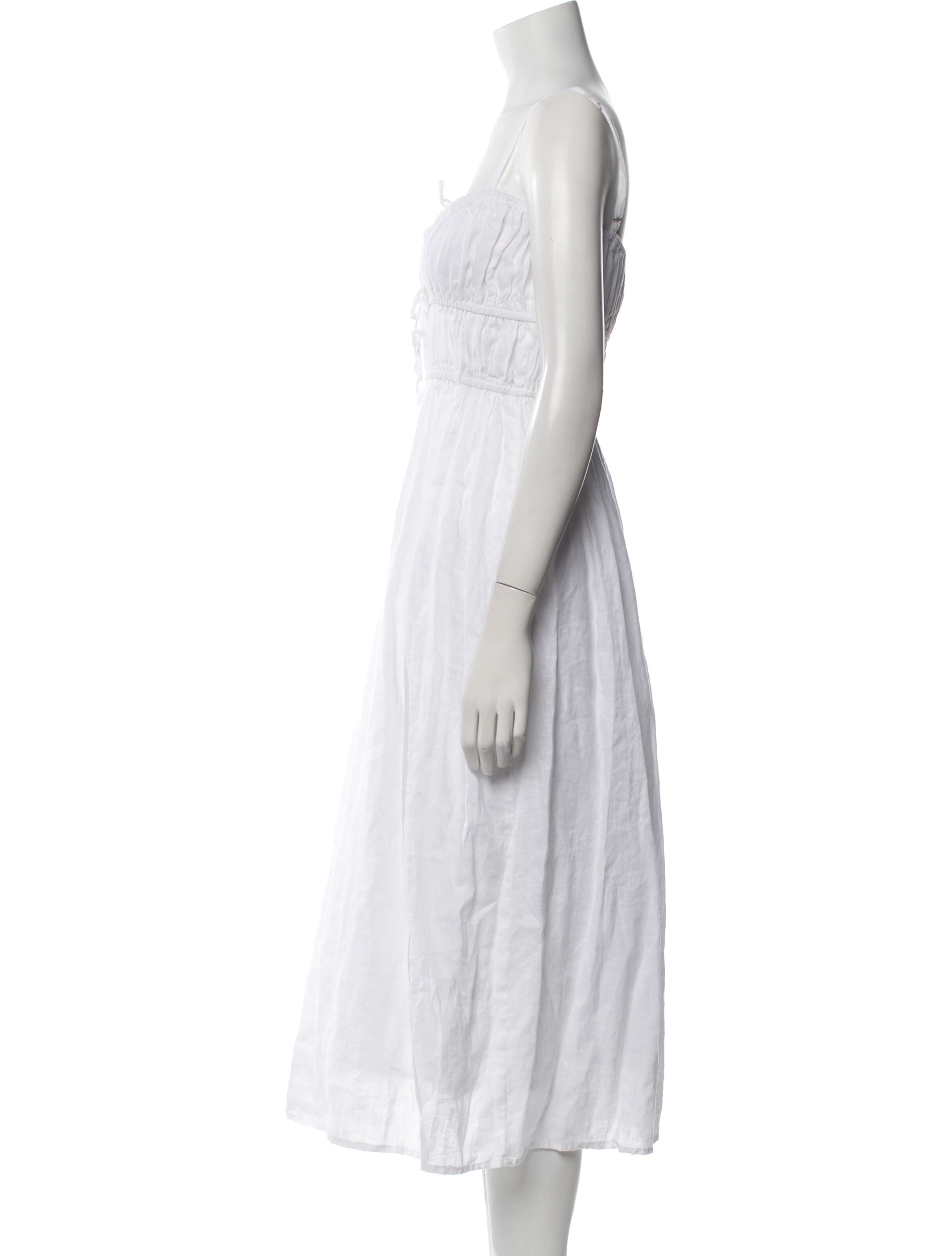 Faithfull The Brand Linen Midi Length Dress