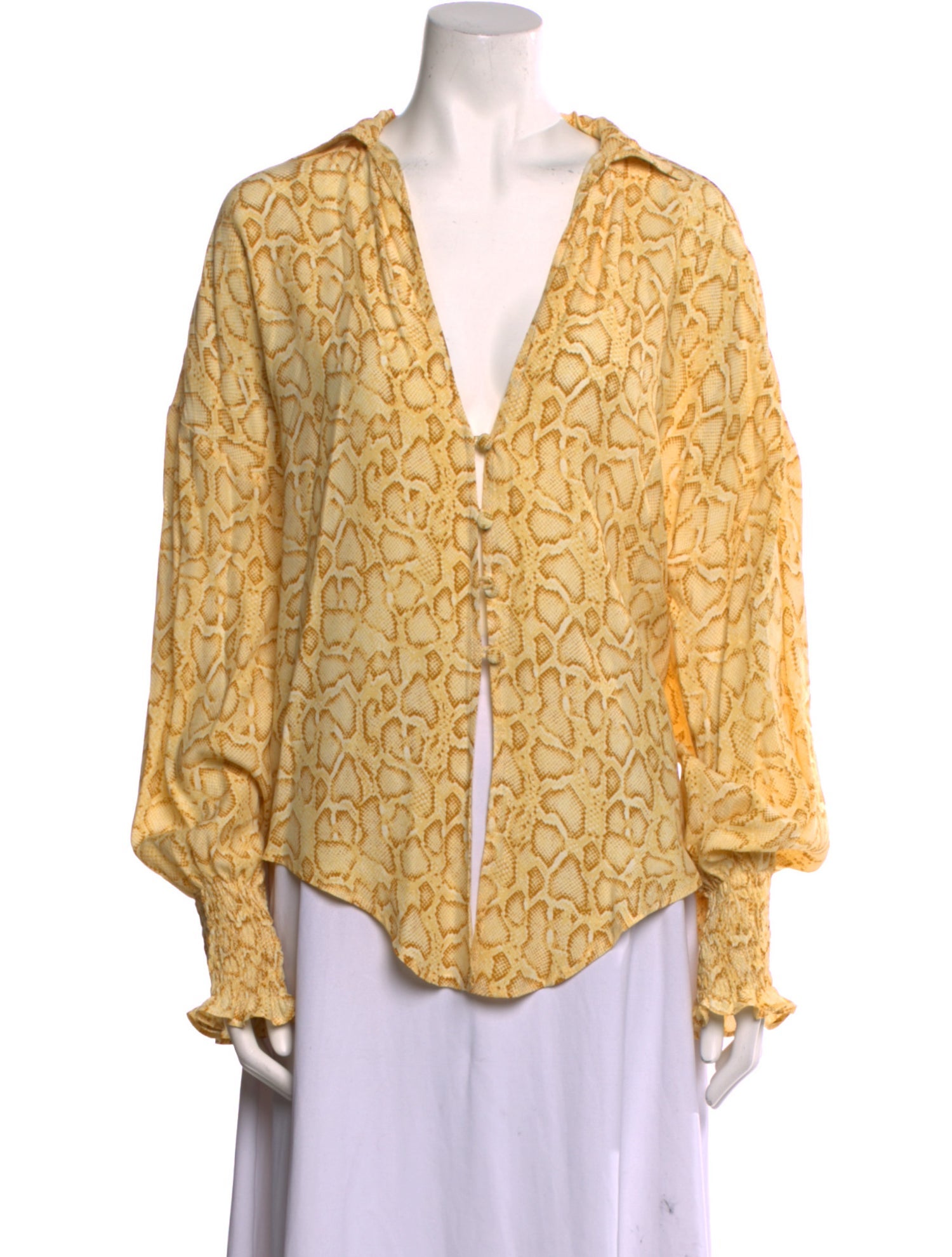 Faithfull The Brand Printed Long Sleeve Blouse