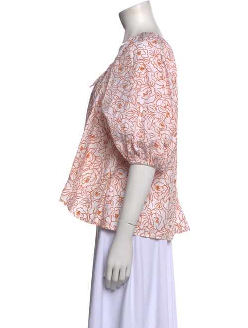 Faithfull The Brand Floral Print Scoop Neck Crop Top