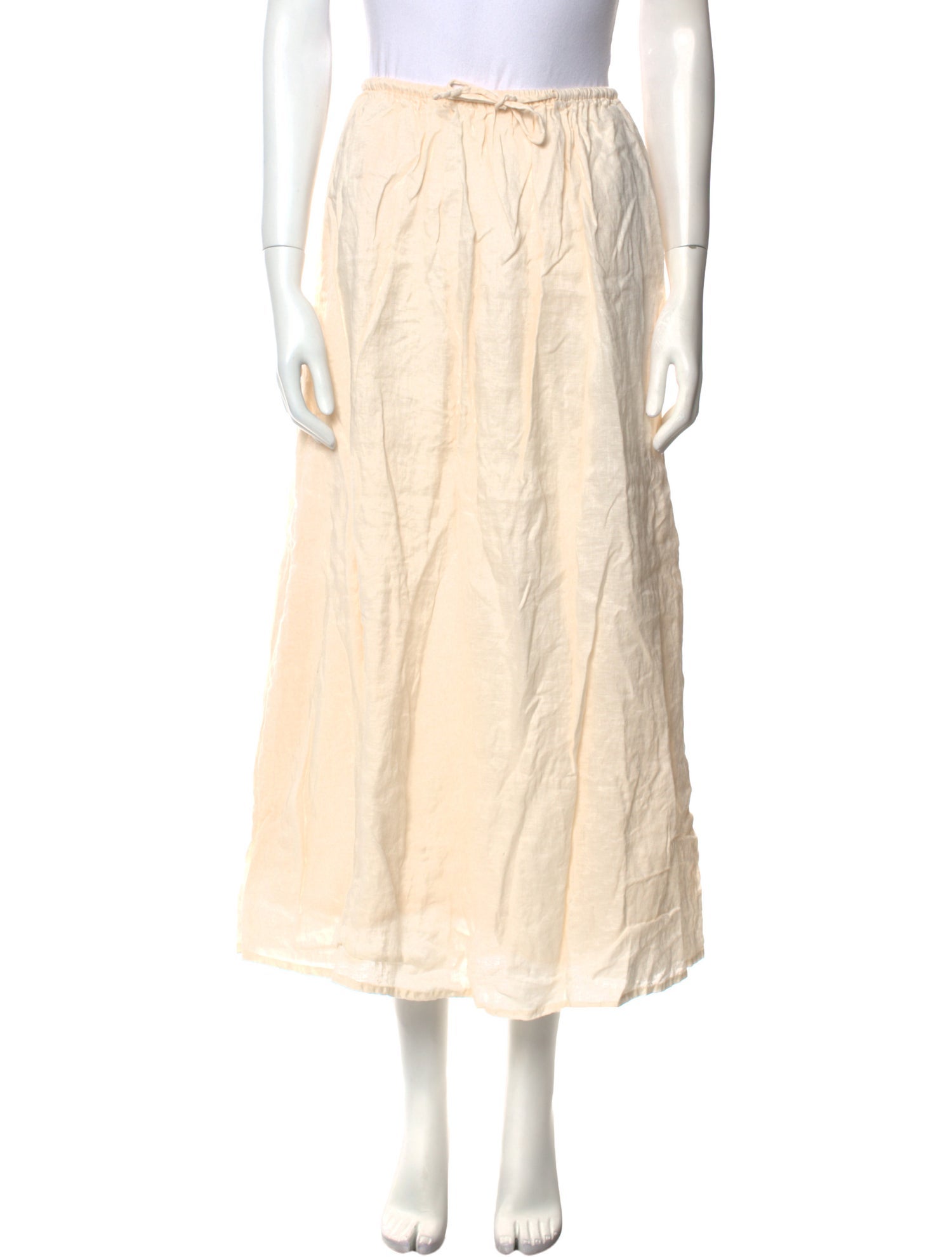 Faithfull The Brand Linen Midi Length Skirt