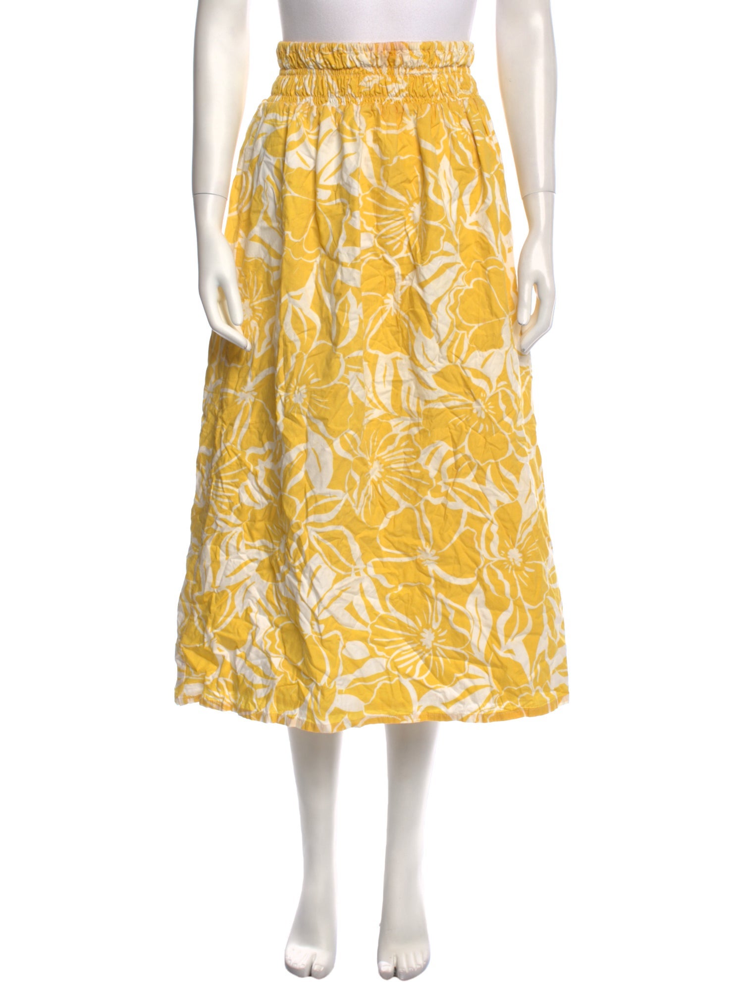 Faithfull The Brand Floral Print Midi Length Skirt