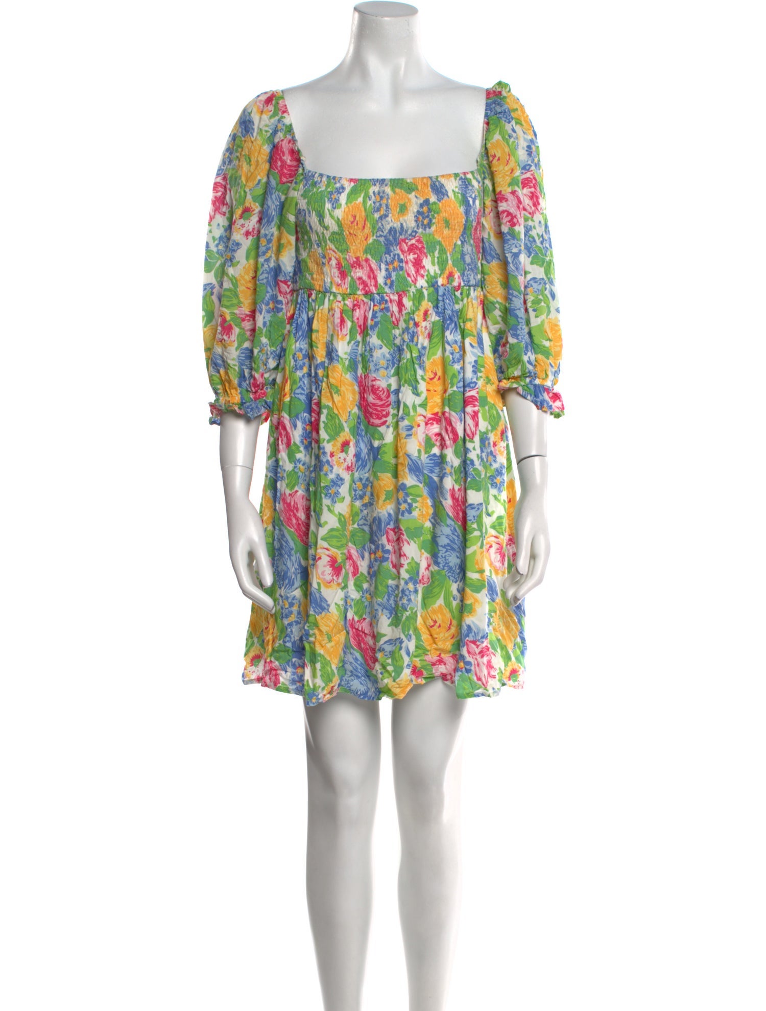 Faithfull The Brand Floral Print Mini Dress