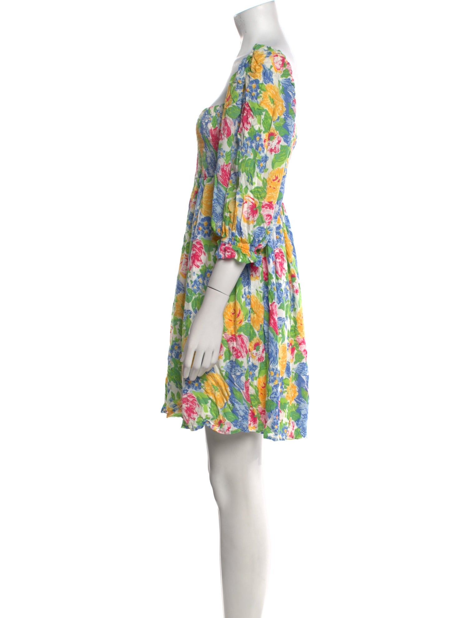 Faithfull The Brand Floral Print Mini Dress