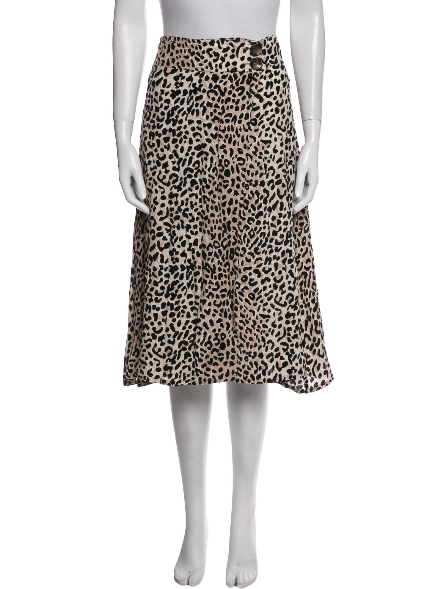 Faithfull The Brand Animal Print Knee-Length Skirt