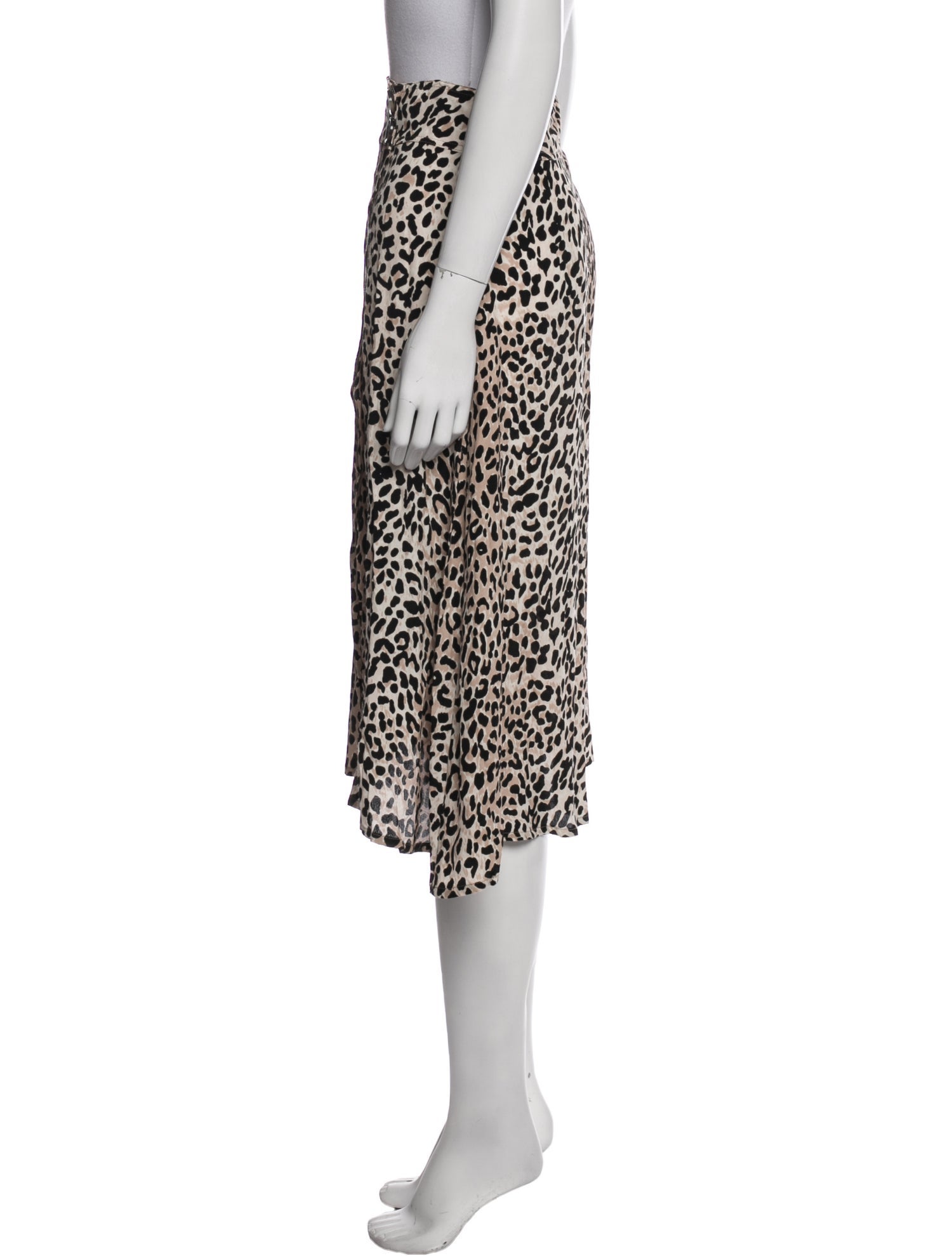 Faithfull The Brand Animal Print Knee-Length Skirt